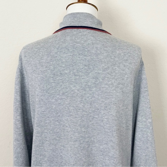 J. Crew Boyfriend Sweater Blazer with Contrast Trim in Heather Grey Rock Red - Picture 8 of 11
